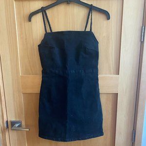 Zara Black Denim mini dress